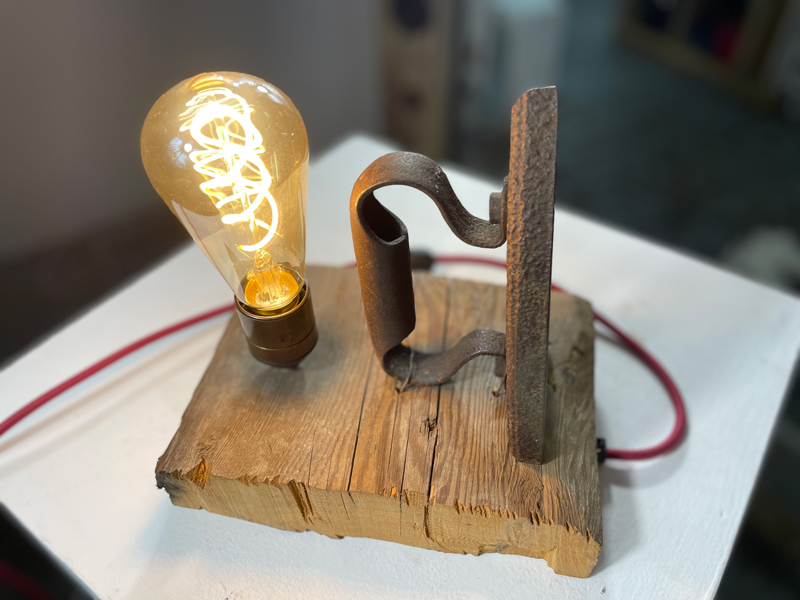 Vintage Iron Lamp - Image 3