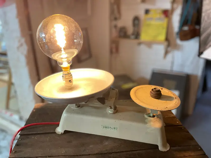 Vintage Scales Lamp